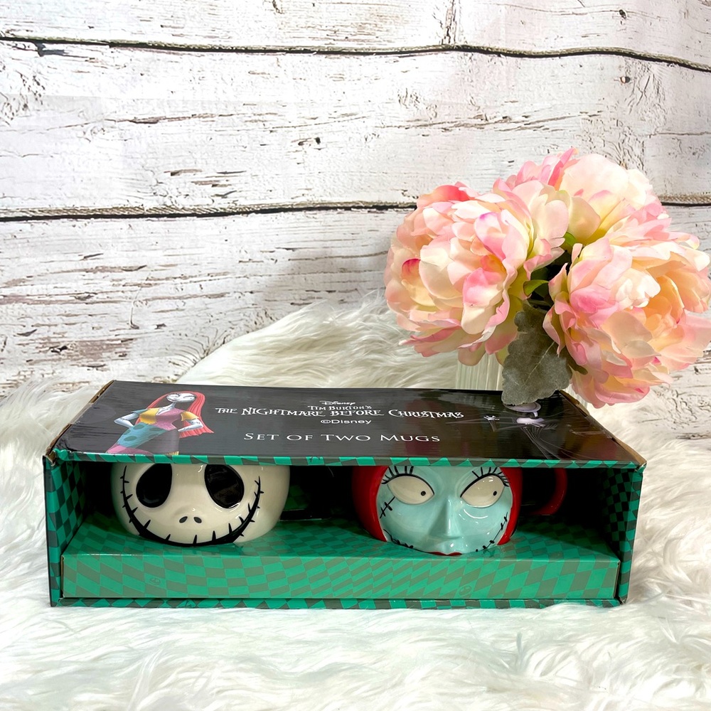 Disney Nightmare Before Christmas Jack and Sally mug ☕️ set NWT